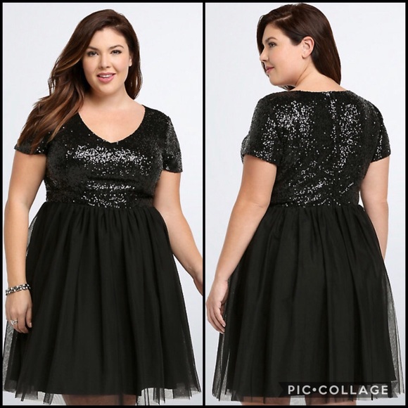 black tulle party dress